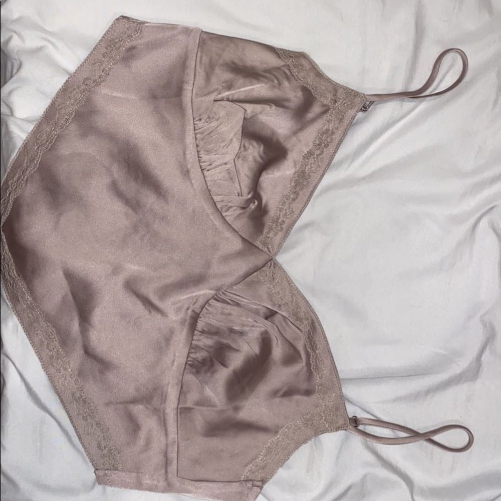 Satin tie tank top